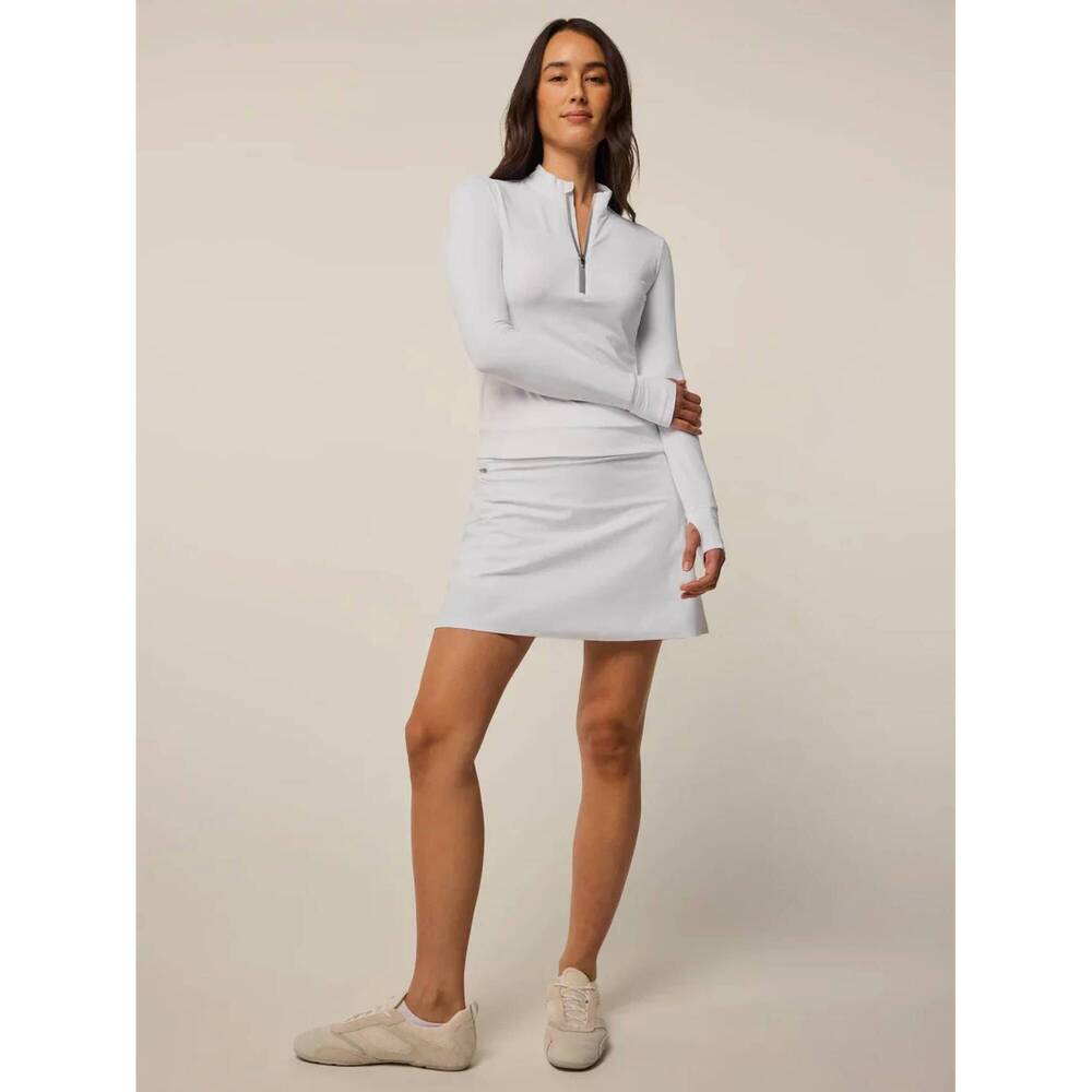 NEW GREYSON CLOTHIERS halley long sleeve quarter-zip sweatshirt in white
